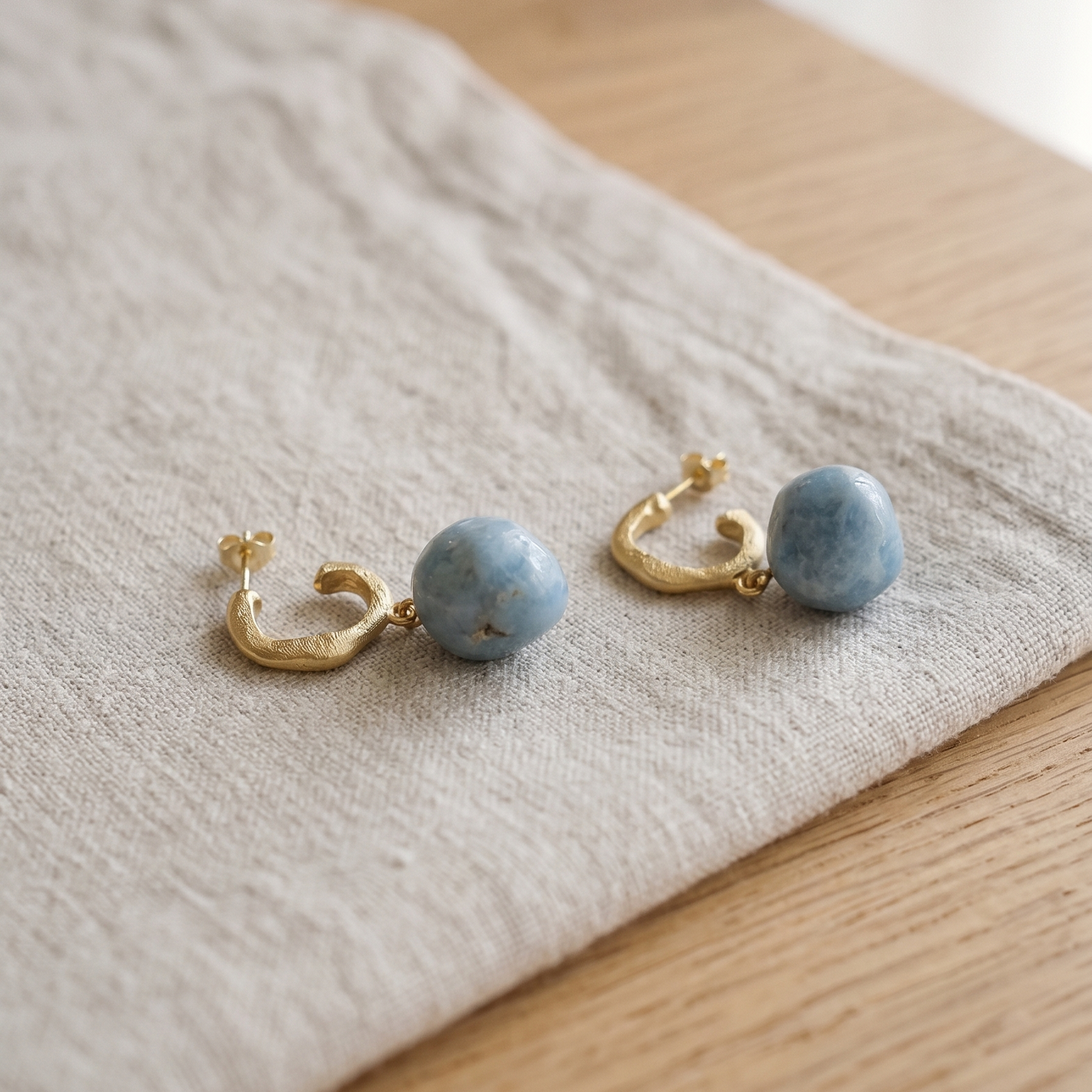 Aros perlas de porcelana