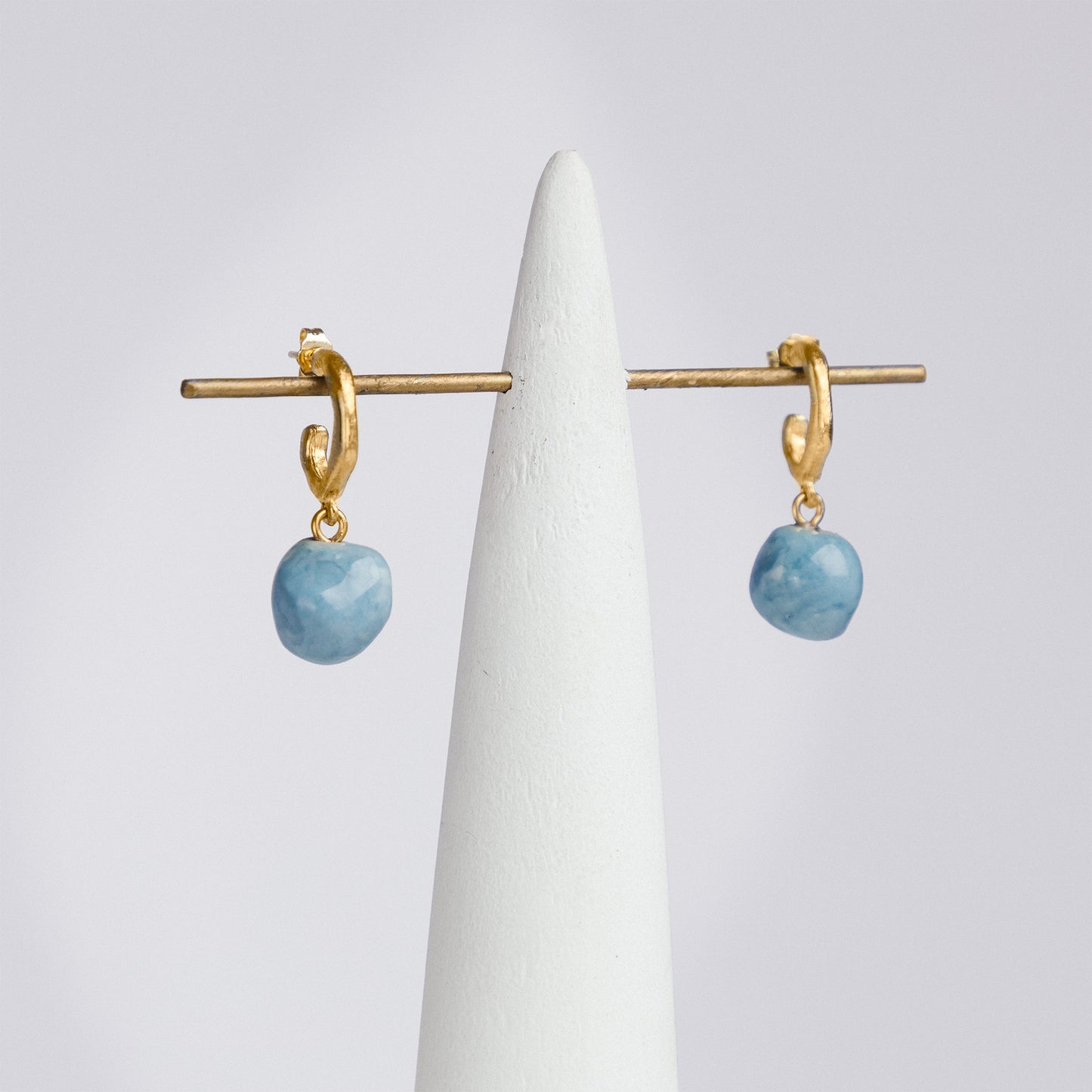 Aros perlas de porcelana