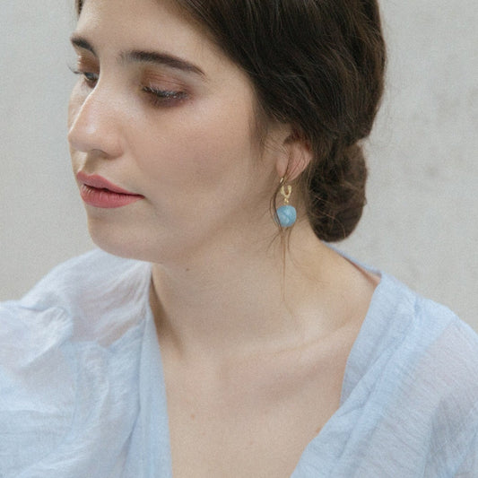 Aros perlas de porcelana